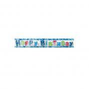 Happy Birthday Banner -girlanda 180 cm modrá