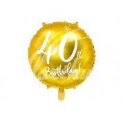 Fóliový balónek zlatý s číslem 40 - 45 cm 