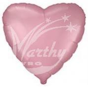 Balón fóliový 45 cm Srdce - pastelové růžové