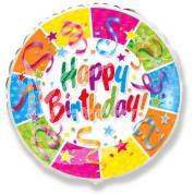 Fóliový balónek Happy Birthday party - 45 cm 