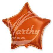 Balón fóliový 45 cm Hvězda - oranžová