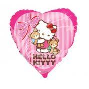 Balón fóliový 45 cm srdce - Hello Kitty