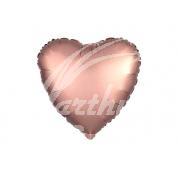 Balón fóliový 45 cm Srdce - růžovo-zlaté