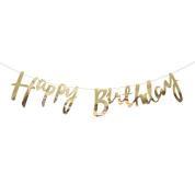 Happy Birthday Banner -girlanda 150 cm zlatá