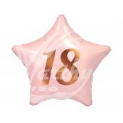 Fóliový balónek růžový s číslem 18 - 44 cm 