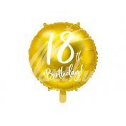 Fóliový balónek zlatý s číslem 18 - 45 cm 