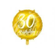 Fóliový balónek zlatý s číslem 30 - 45 cm 