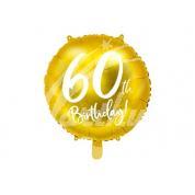 Fóliový balónek zlatý s číslem 60 - 45 cm 