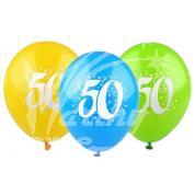 Balónky potisk číslo - 50 (3ks)