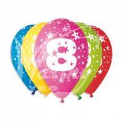 Balónky potisk čísla \"8\" (5ks)
