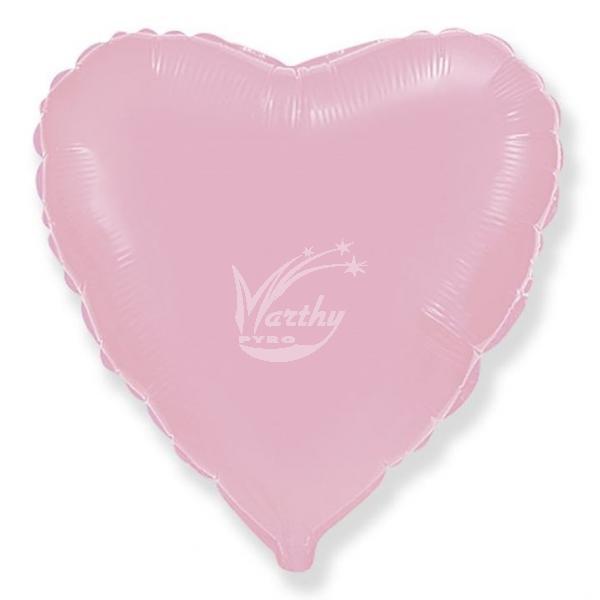 Balón fóliový 45 cm Srdce - světle růžové - Kliknutím zobrazíte detail obrázku.
