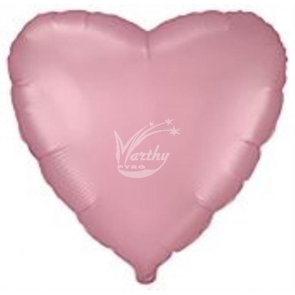 Balón fóliový 45 cm Srdce - pastelové růžové - Kliknutím zobrazíte detail obrázku.