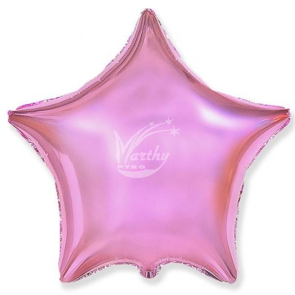 Balón fóliový 45 cm Hvězda - metalická světle růžová - Kliknutím zobrazíte detail obrázku.