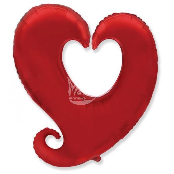 Balón fóliový červené srdce  90 cm - Kliknutím zobrazíte detail obrázku.