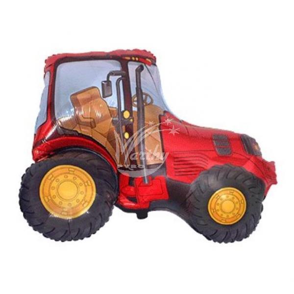 Balón fóliový 60 cm Traktor červený - Kliknutím zobrazíte detail obrázku.