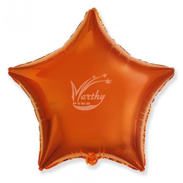 Balón fóliový 45 cm Hvězda - oranžová - Kliknutím zobrazíte detail obrázku.