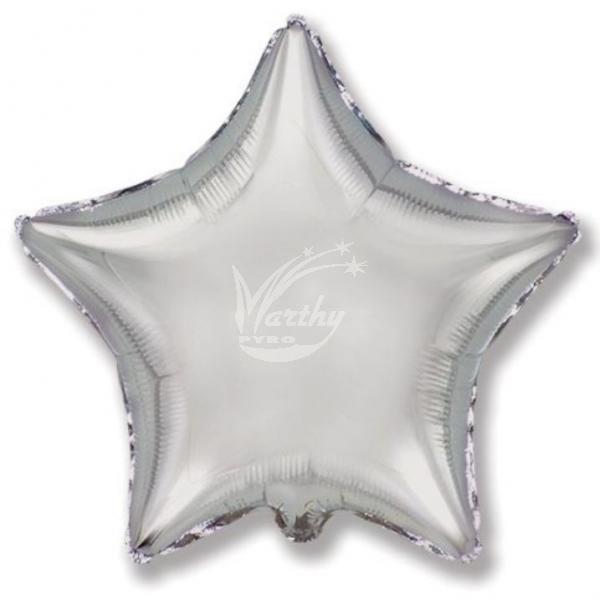 Balón fóliový 45 cm Hvězda - stříbrná - Kliknutím zobrazíte detail obrázku.