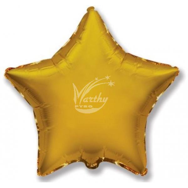 Balón fóliový 45 cm Hvězda - zlatá - Kliknutím zobrazíte detail obrázku.