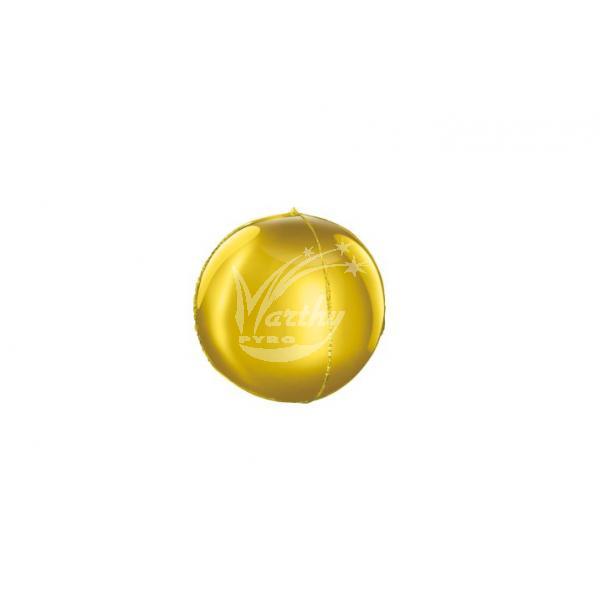 Balón fóliový 3D kulatý 62 cm zlatý - Kliknutím zobrazíte detail obrázku.