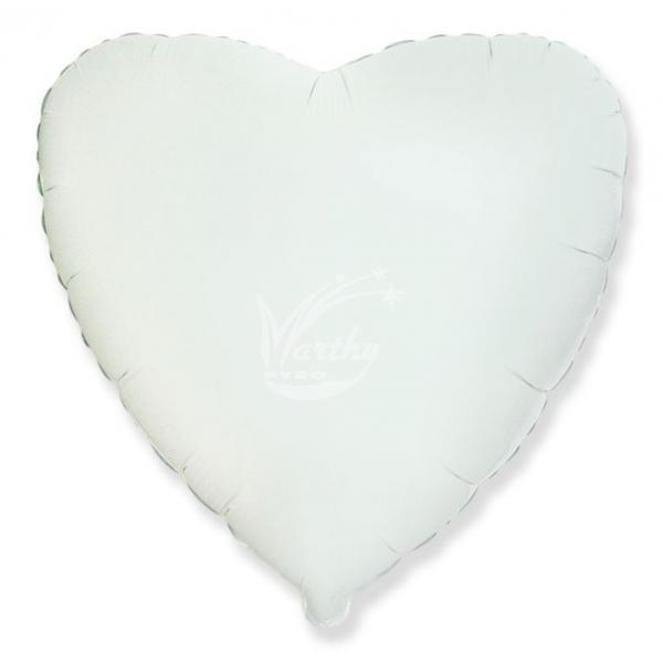 Balón fóliový 45 cm Srdce - bílé - Kliknutím zobrazíte detail obrázku.