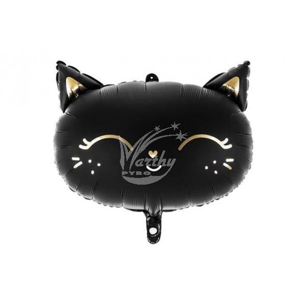 Balón fóliový kočka - černá - 45 cm - Kliknutím zobrazíte detail obrázku.