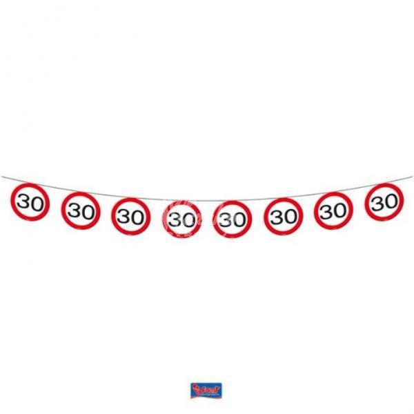 Girlanda dopravní značka 30, 12m - Kliknutím zobrazíte detail obrázku.