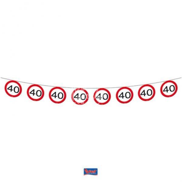 Girlanda dopravní značka 40, 12m - Kliknutím zobrazíte detail obrázku.