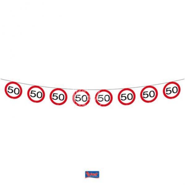 Girlanda dopravní značka 50, 12m - Kliknutím zobrazíte detail obrázku.
