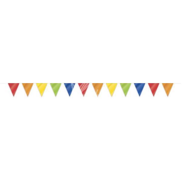 Girlanda - Barevné vlajky 10 m - Kliknutím zobrazíte detail obrázku.